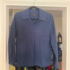 Cos Large Pocket Oversized Blue Jacket